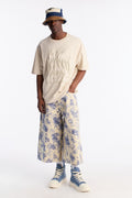 Super Baggy Azure Shred Denim Short - Bleach Blue Wash image 1