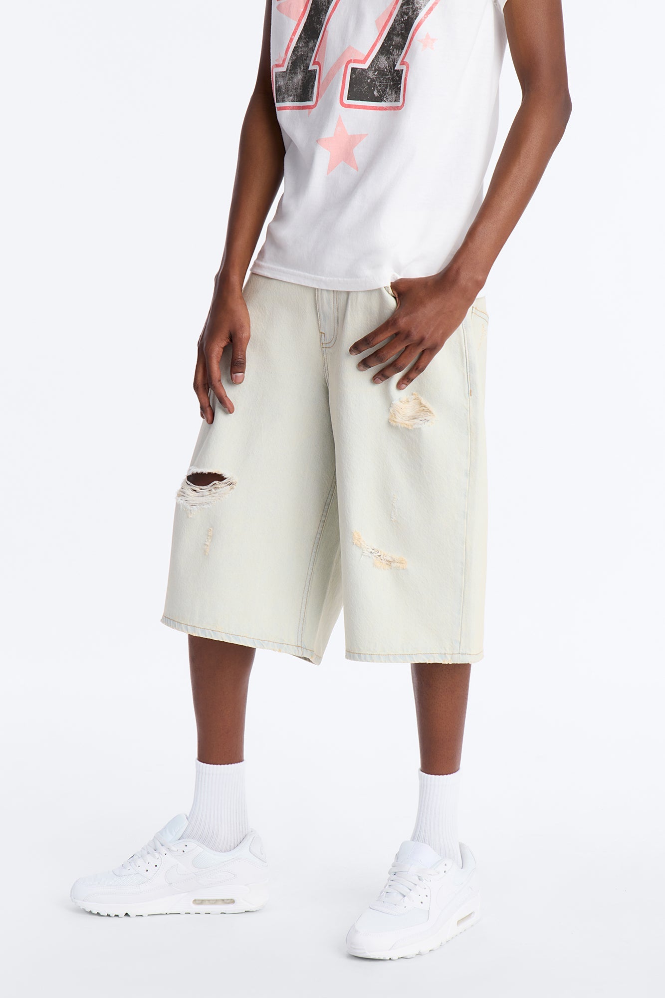Baggy Arctic Denim Short - Light Wash image 1