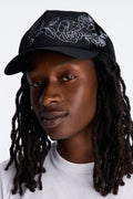 Lucky You Structured Velvet Snapback Hat - Black image 1