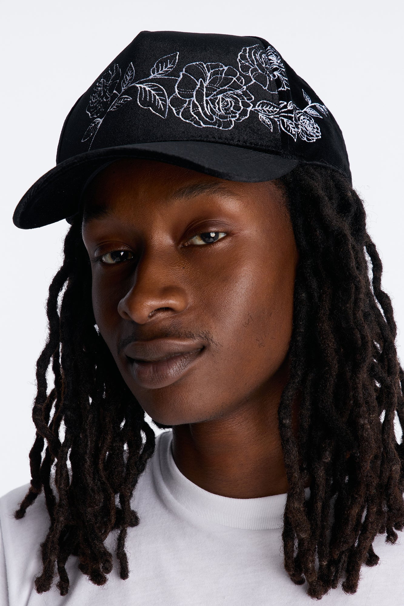 Lucky You Structured Velvet Snapback Hat - Black image 1