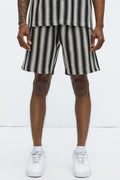 Summit Striped Relaxed Shorts - Black/combo image 1