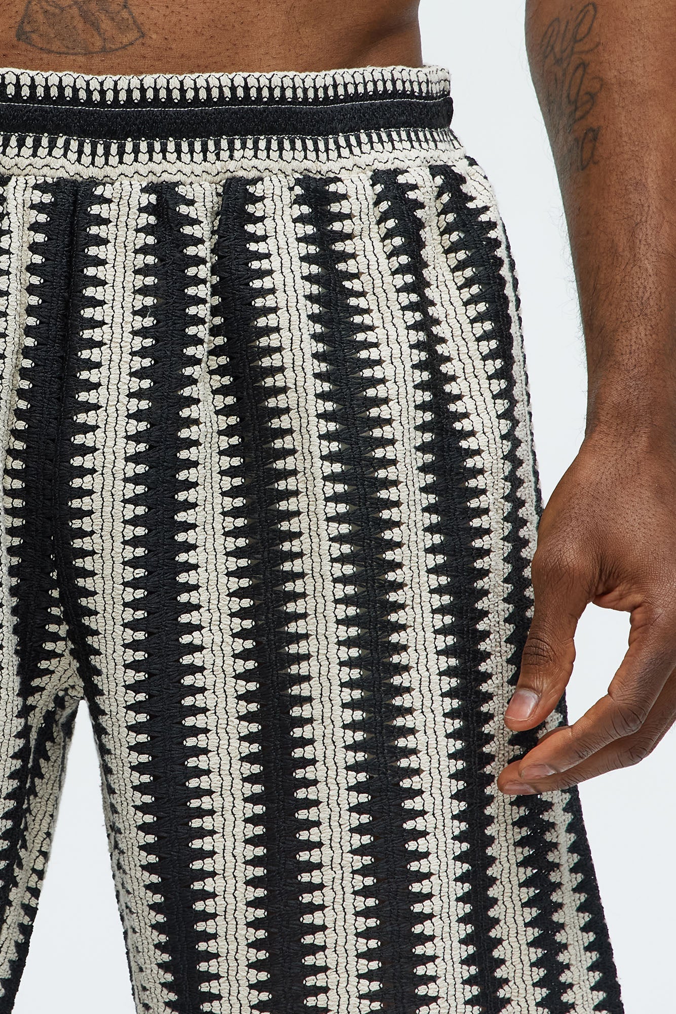 Summit Striped Relaxed Shorts - Black/combo image 4
