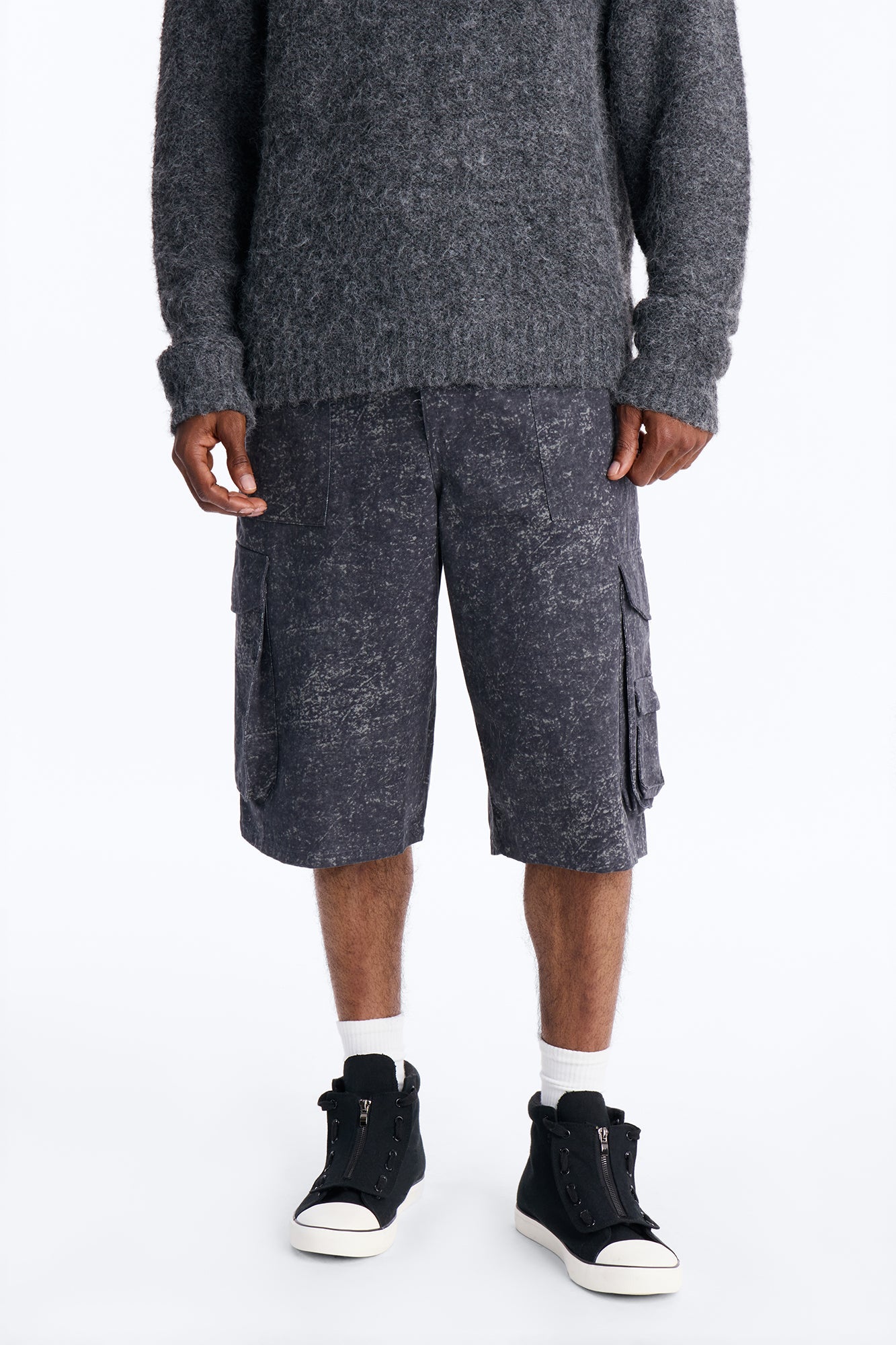 Baggy Mental State Cargo Short - Charcoal image 1