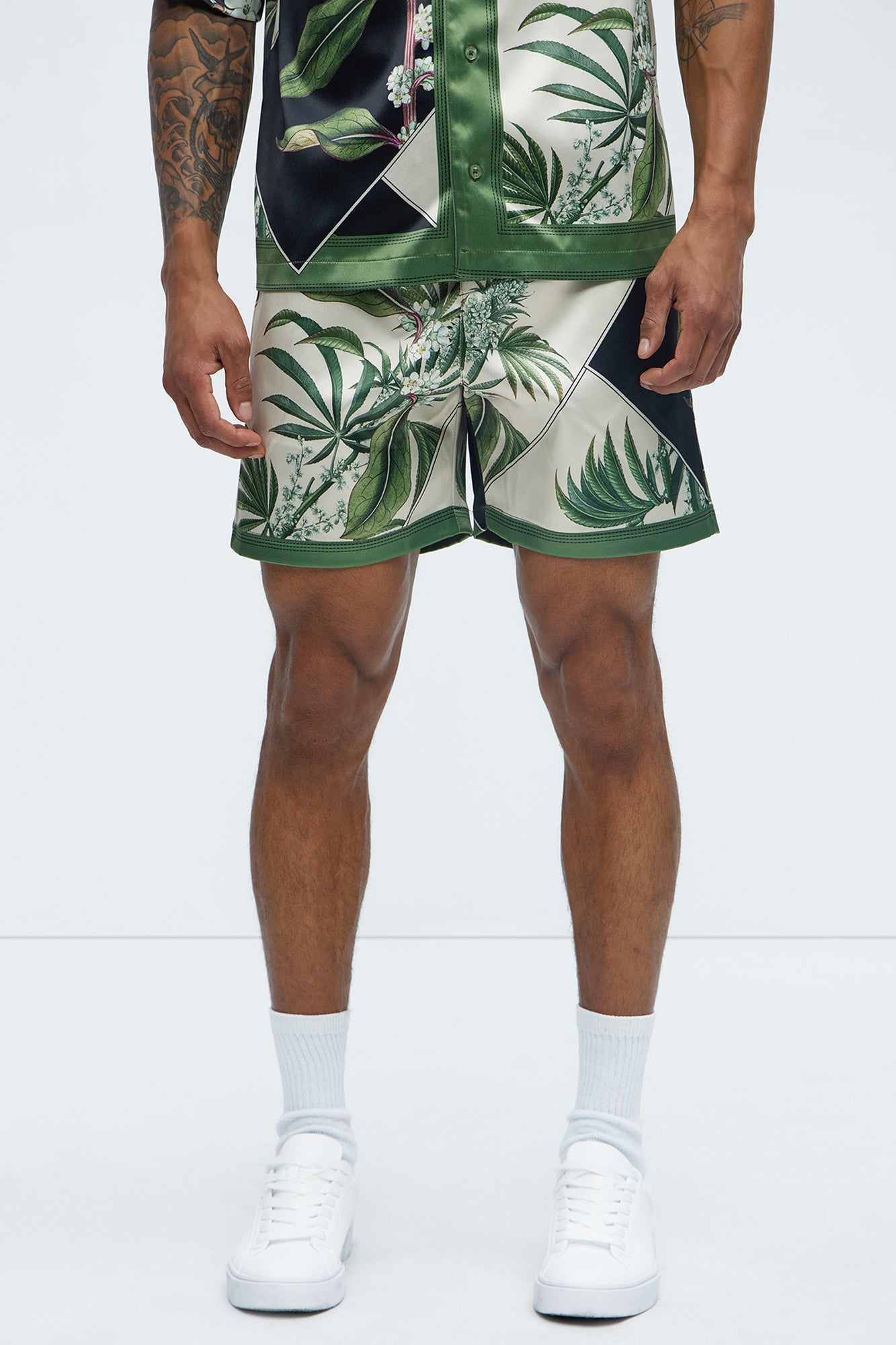 Agrarian Printed Short - Green/combo image 1
