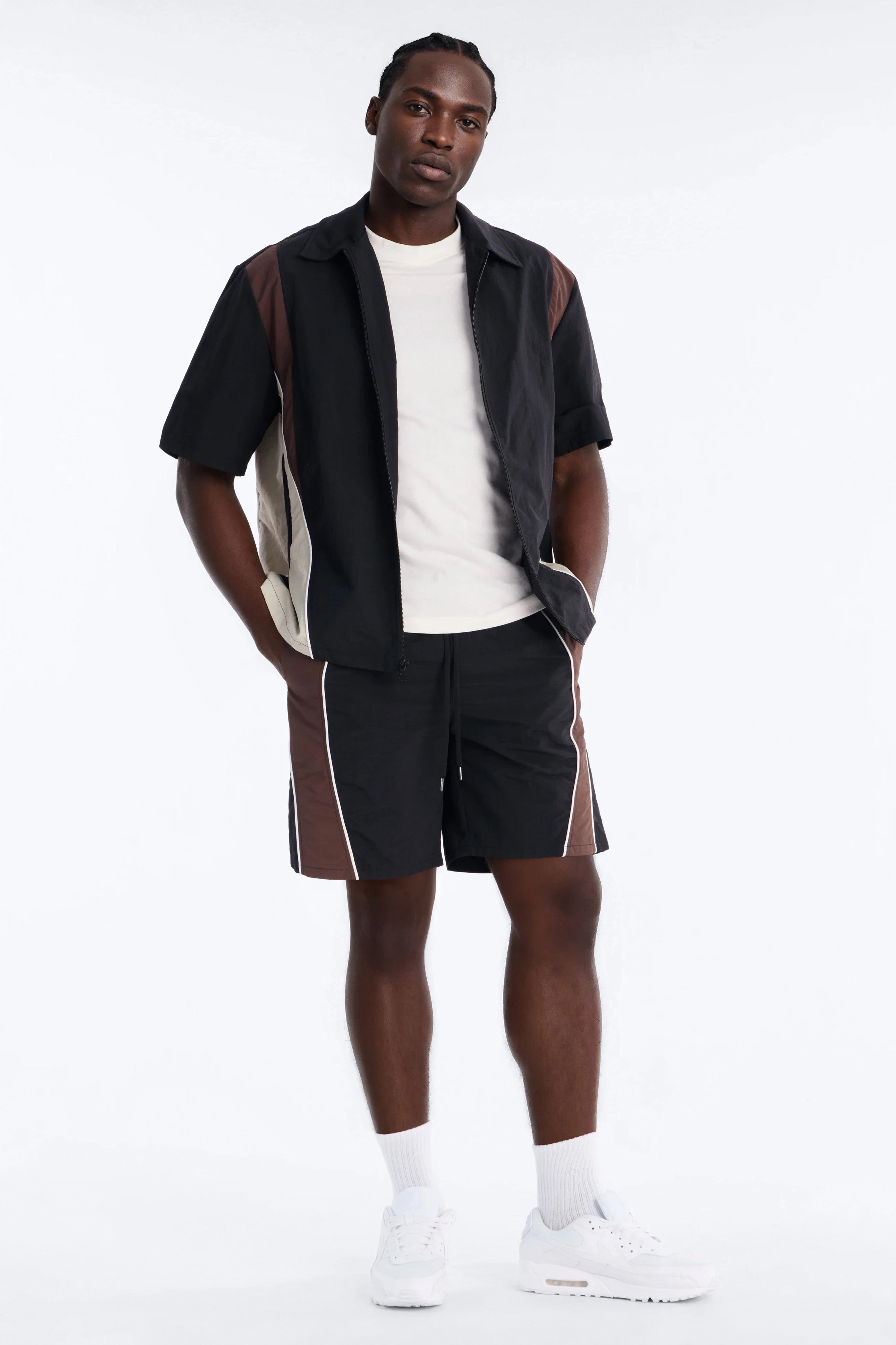 Relaxed Osaka Block Short - Black/Brown image 2
