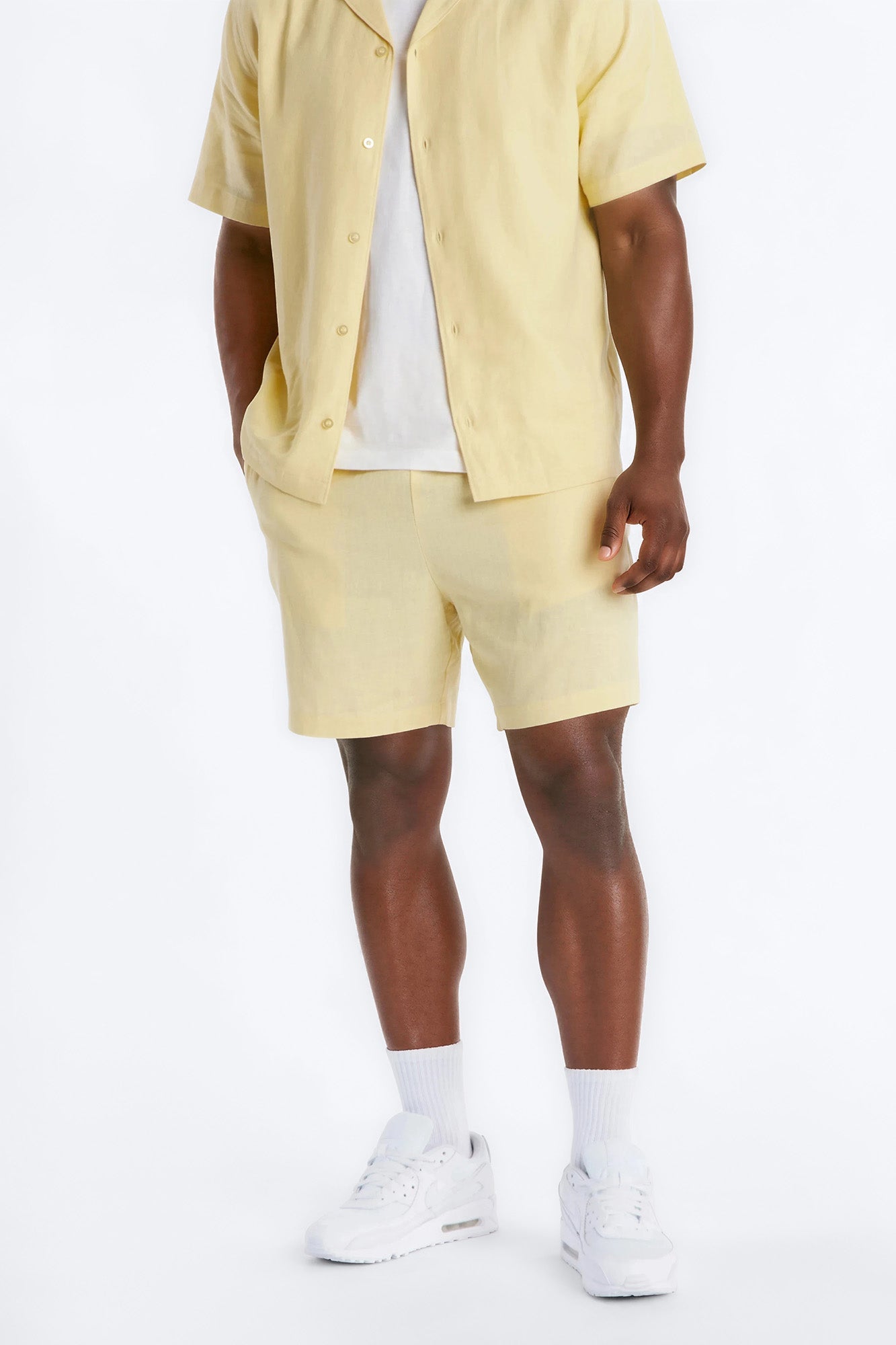 Bahamas Linen Shorts - Butter Yellow image 1
