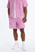 Relaxed Sahara Stripe Short - Mauve image 1