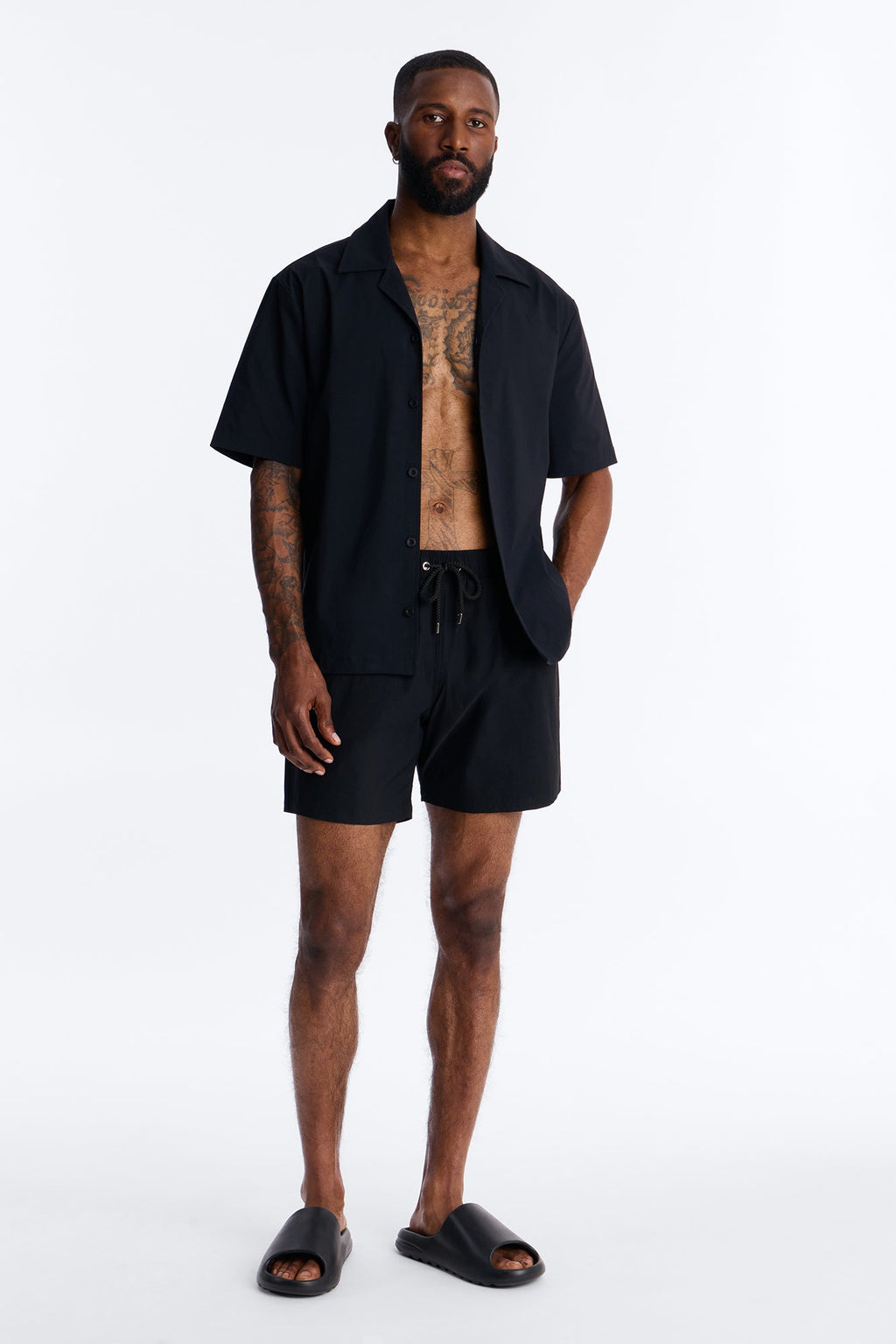 Montez Stretch Swim Trunk 7″ - Black image 3