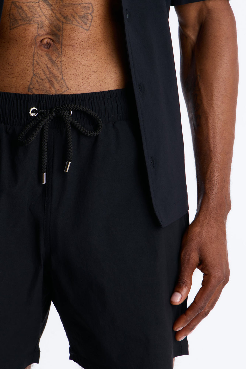 Montez Stretch Swim Trunk 7″ - Black image 4