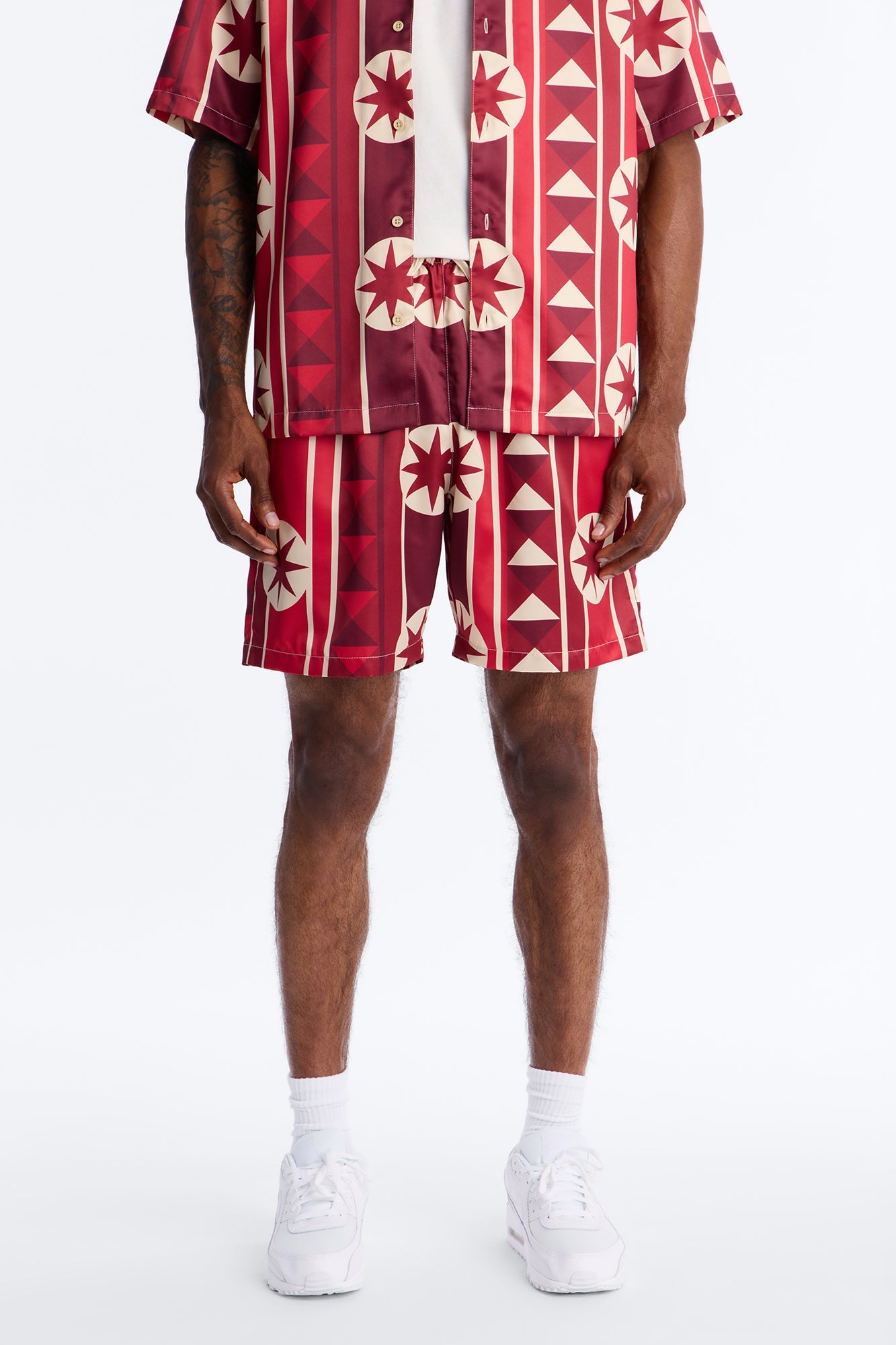 Toscana Geo Relaxed Short - Red image 1