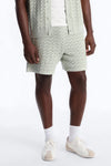 Waterfall Texture Open Knit Shorts - Sage image 1