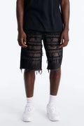 Relaxed Jeweled Havoc Denim Short - Black image 1