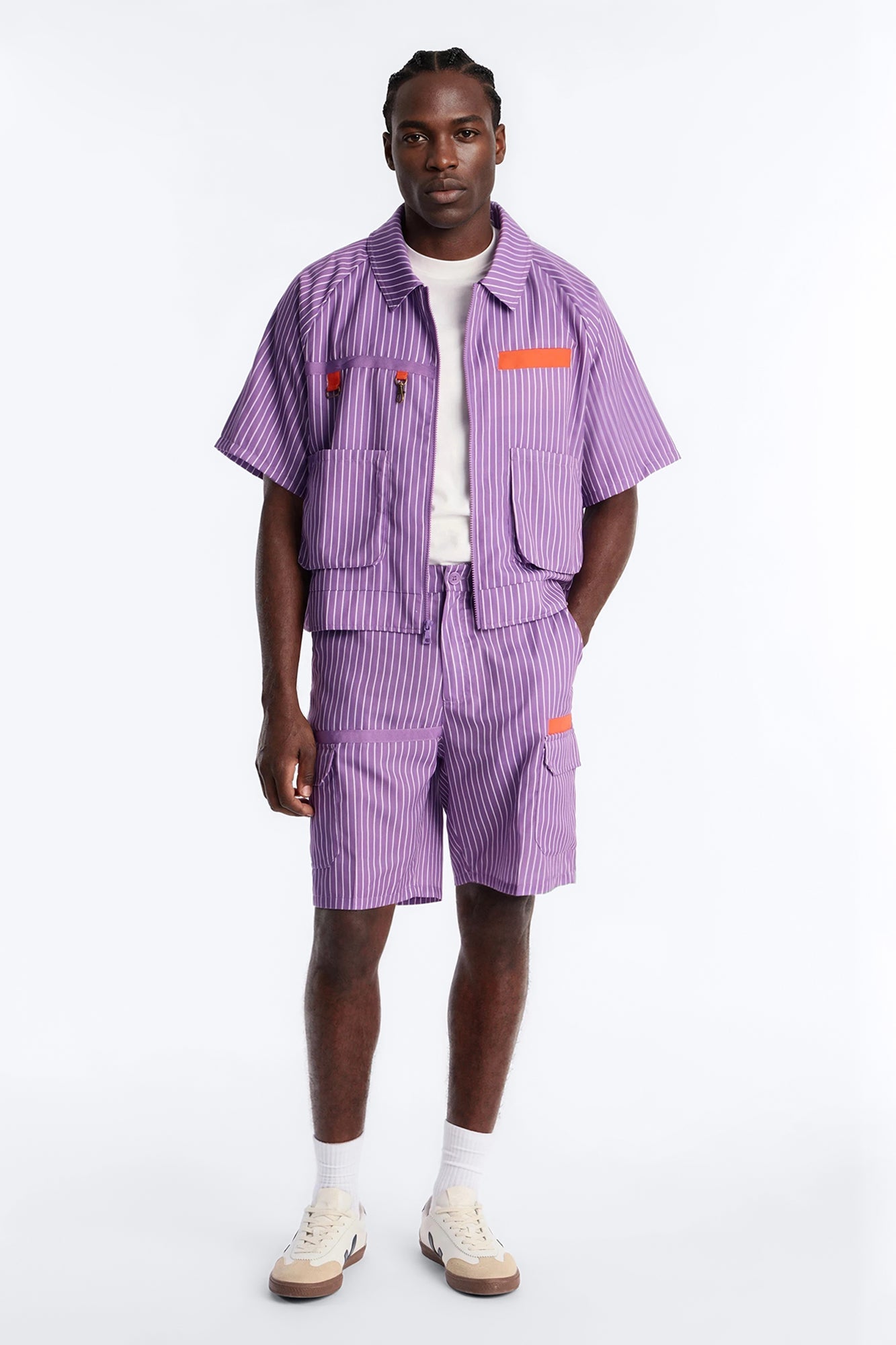 Relaxed Desert Dunes Cargo Short - Purple image 1