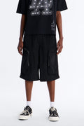 Baggy Oversized Pockets Tech Short - Black image 1