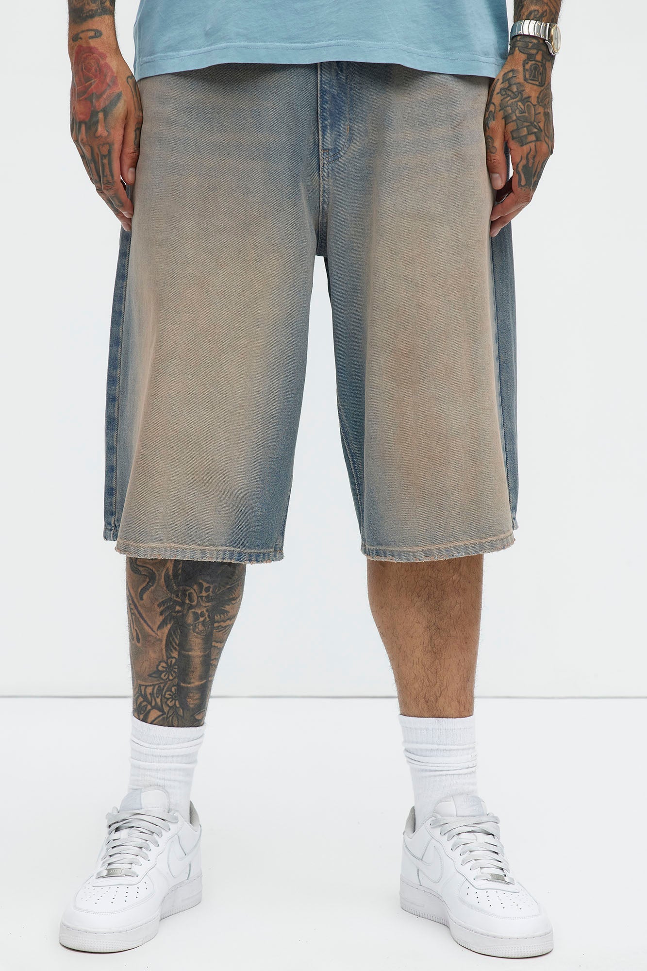 Colin Baggy Denim Short - Vintage Blue Wash image 2