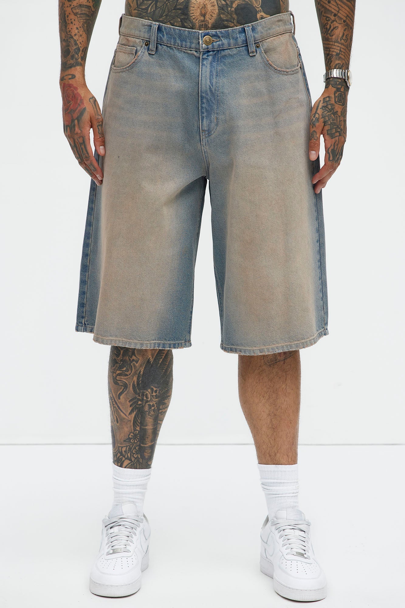 Colin Baggy Denim Short - Vintage Blue Wash image 1