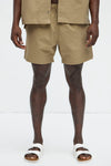 Seersucker Swim Trunk 6″ - Khaki image 1