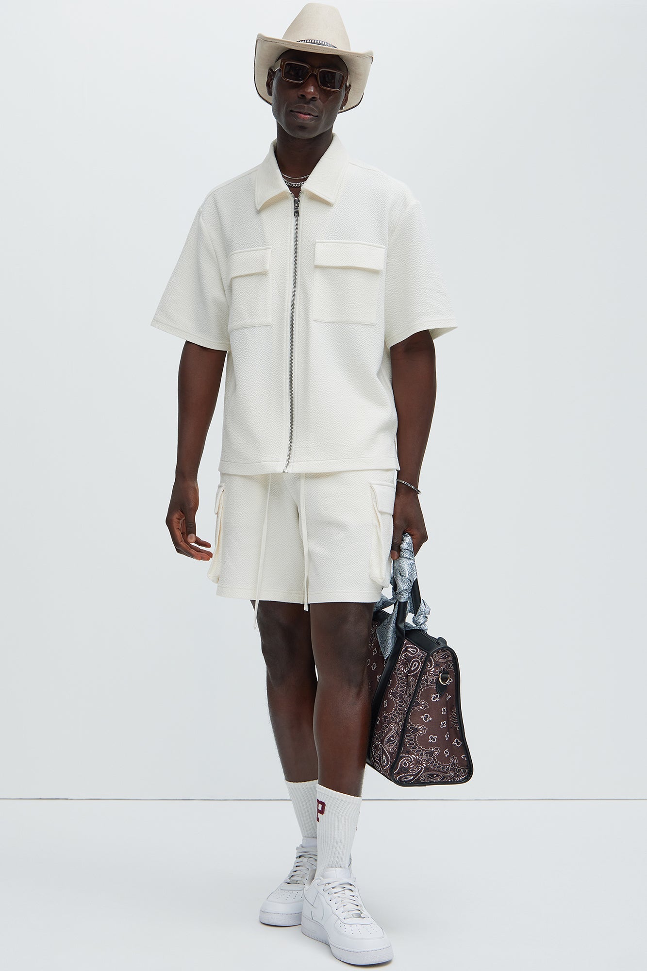 Lewis Relaxed Shorts - Cream image 2