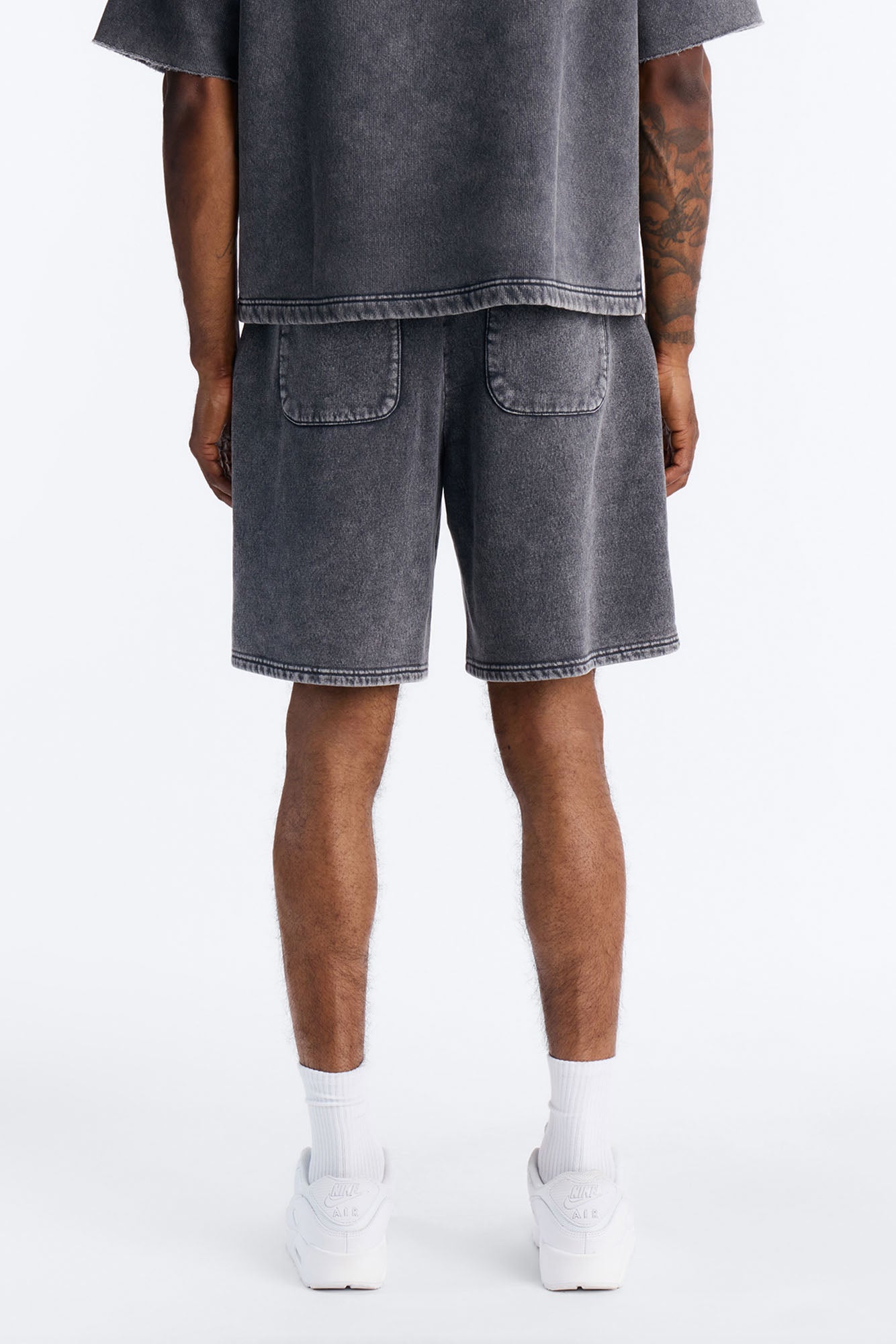 On The Go Washed Sweatshort - Charcoal image 4