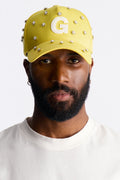Felt Rhinestone Structured Hat - Yellow image 1