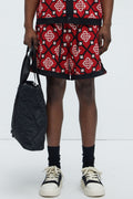 All Over Geo Jacquard Shorts - Red image 1