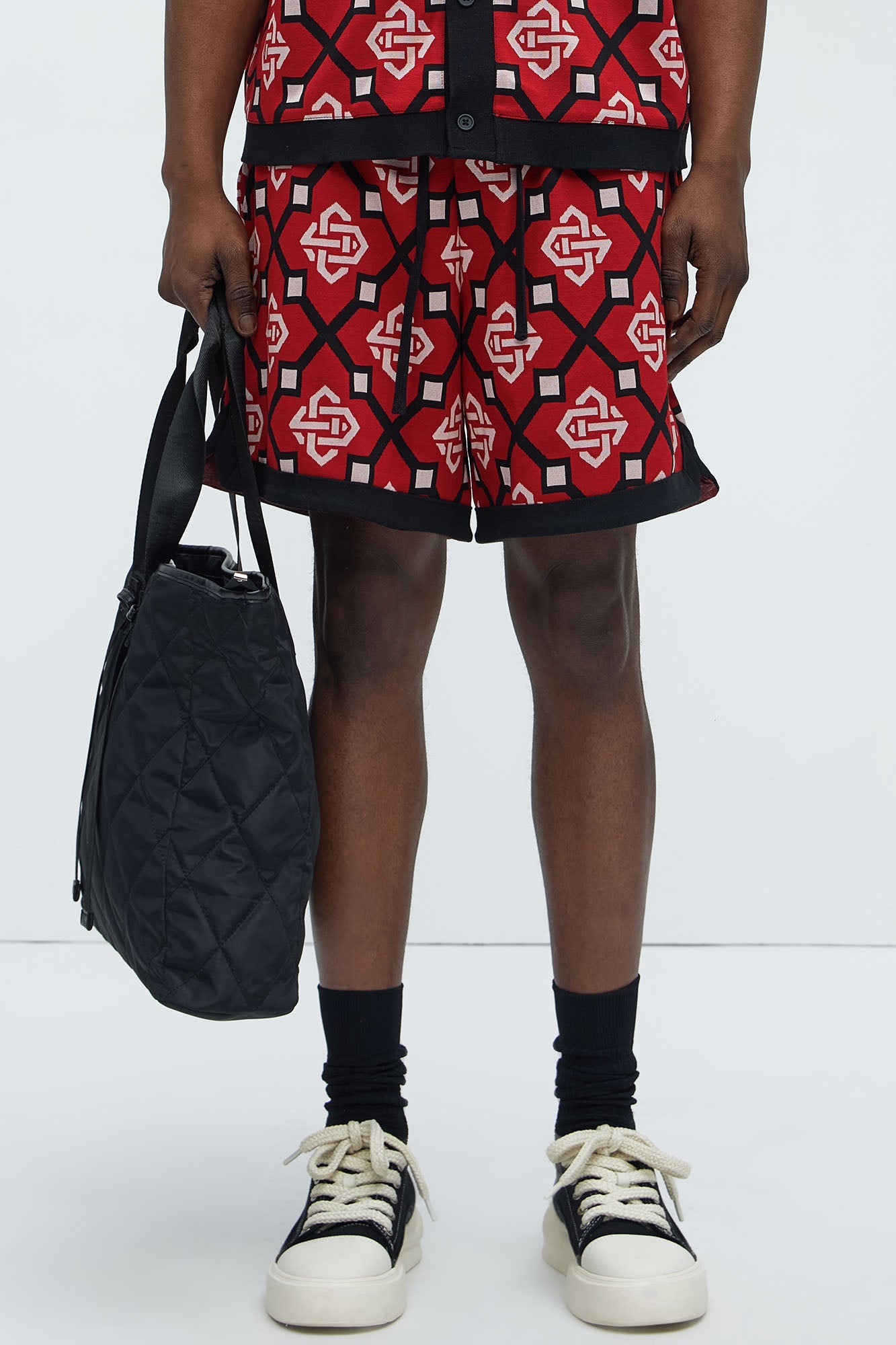 All Over Geo Jacquard Shorts - Red image 1