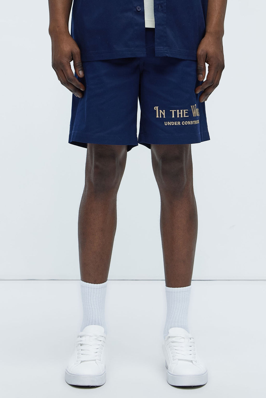 In The Works Relaxed Shorts - Navy image 1