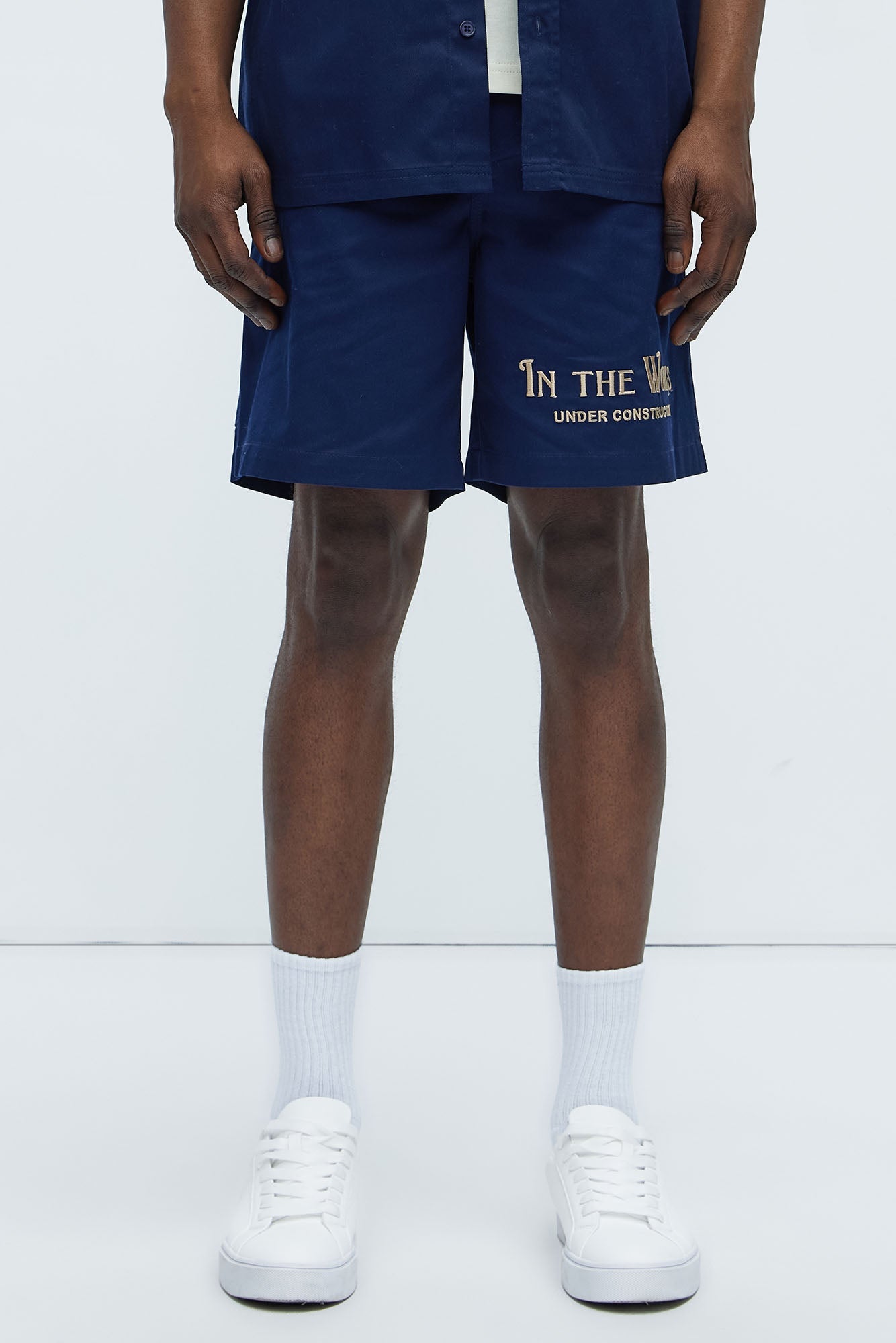 In The Works Relaxed Shorts - Navy image 1