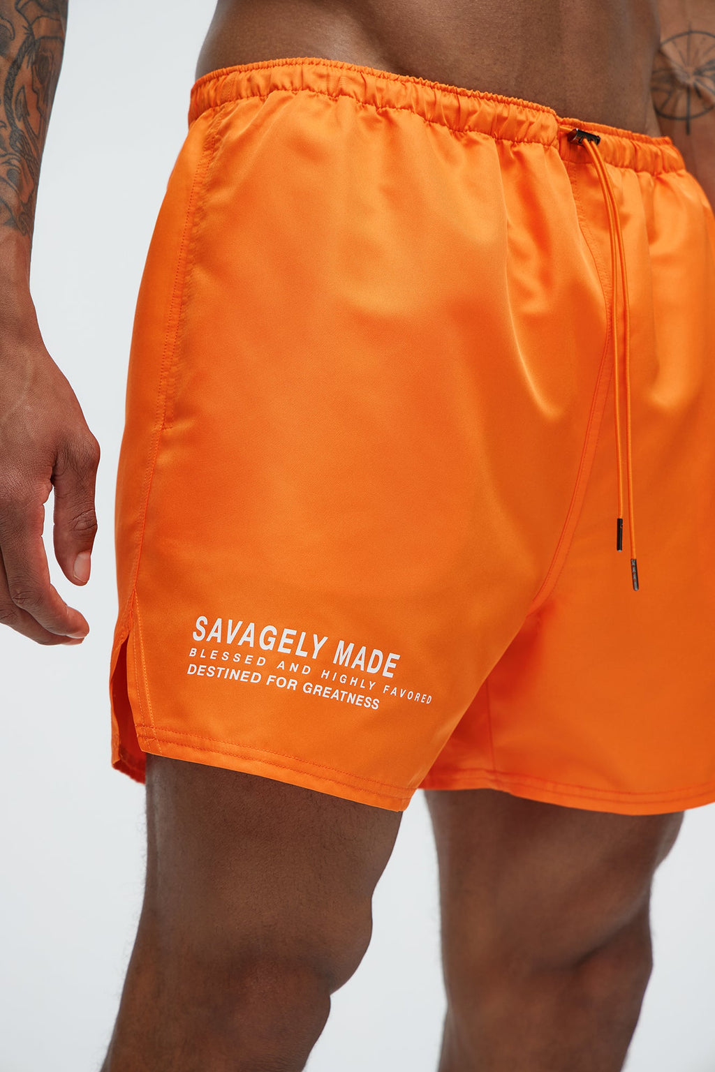 Blessed Swim Trunk 4″ - Orange image 3