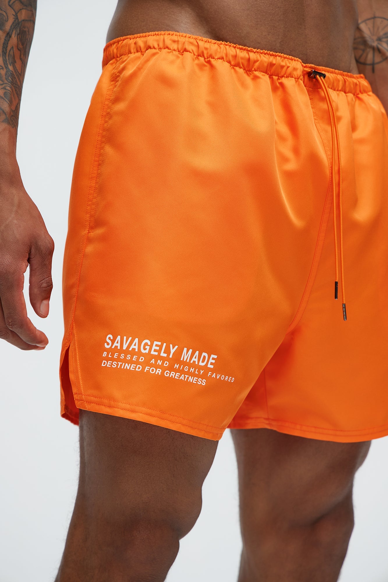 Blessed Swim Trunk 4″ - Orange image 3