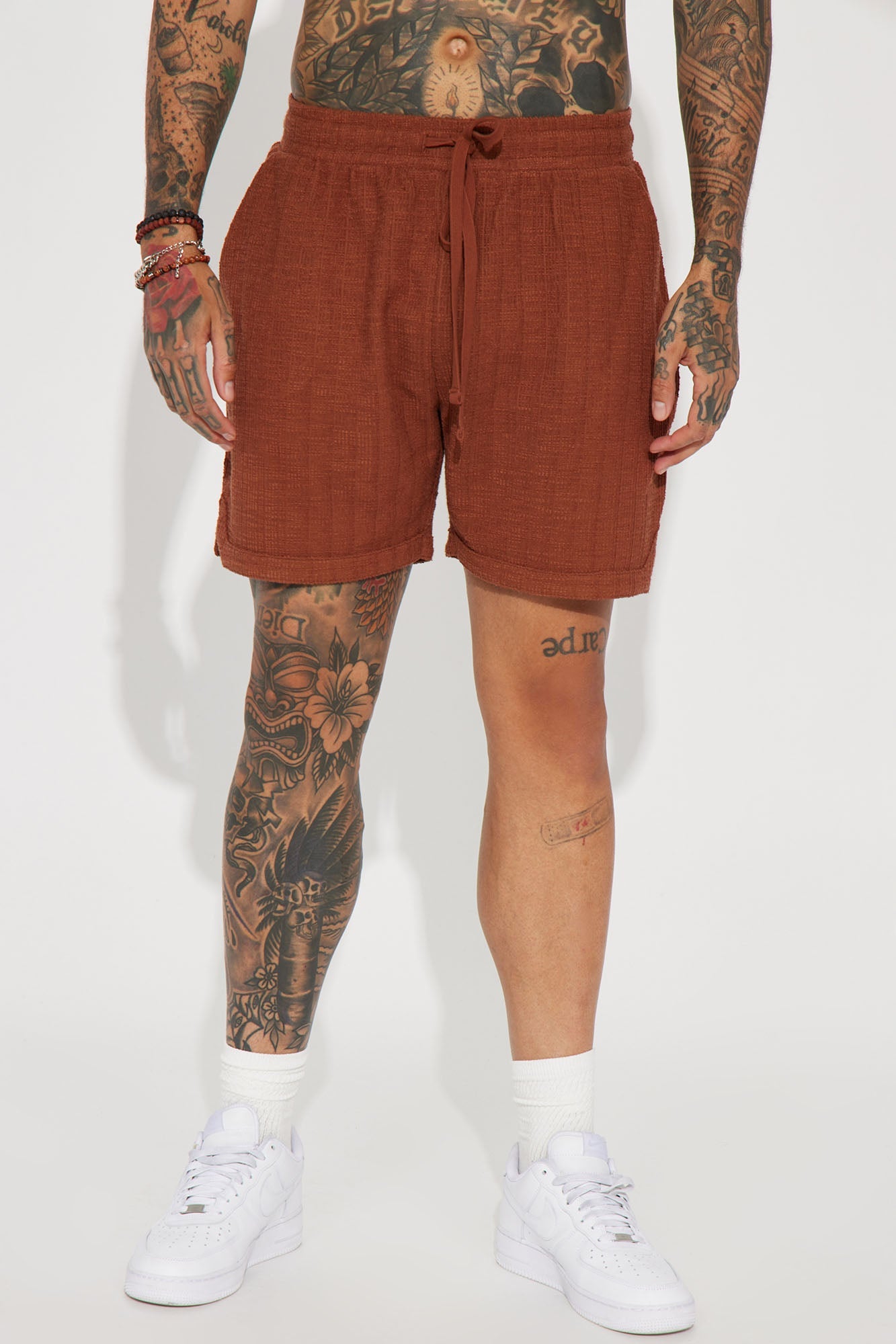 Dean Textured Short - Chocolate image 4