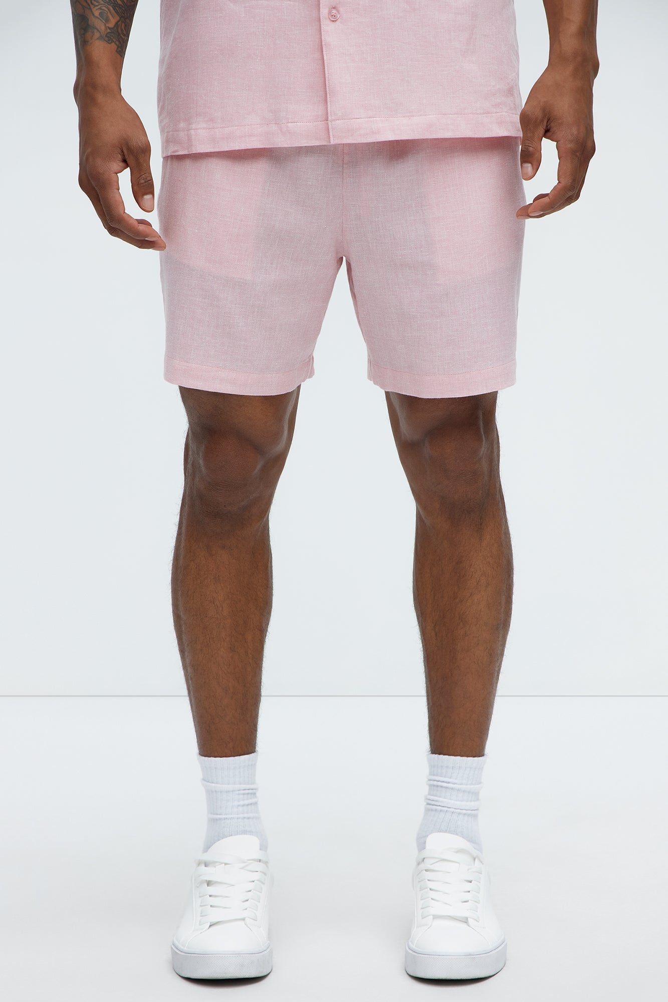 Bahamas Linen Shorts - Pink image 1