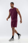 Athletic Mesh 7″ Basketball Shorts - Merlot image 1