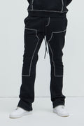 Tyson Stitch Skinny Flared Sweatpants - Black image 1