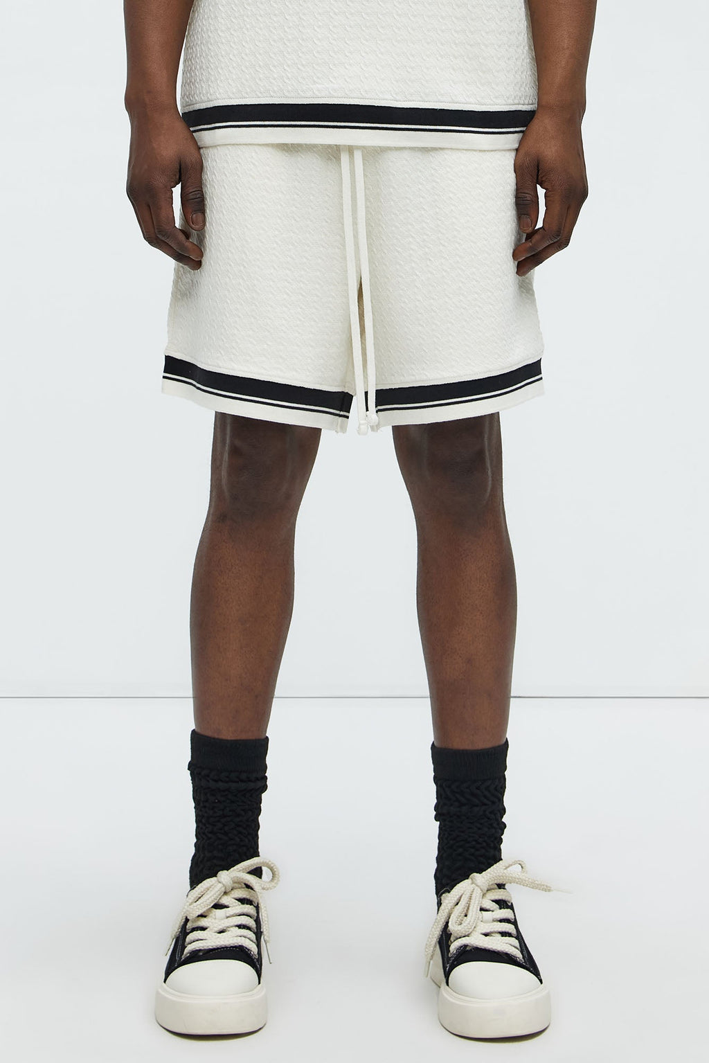 Princeton Textured Shorts - Cream image 1