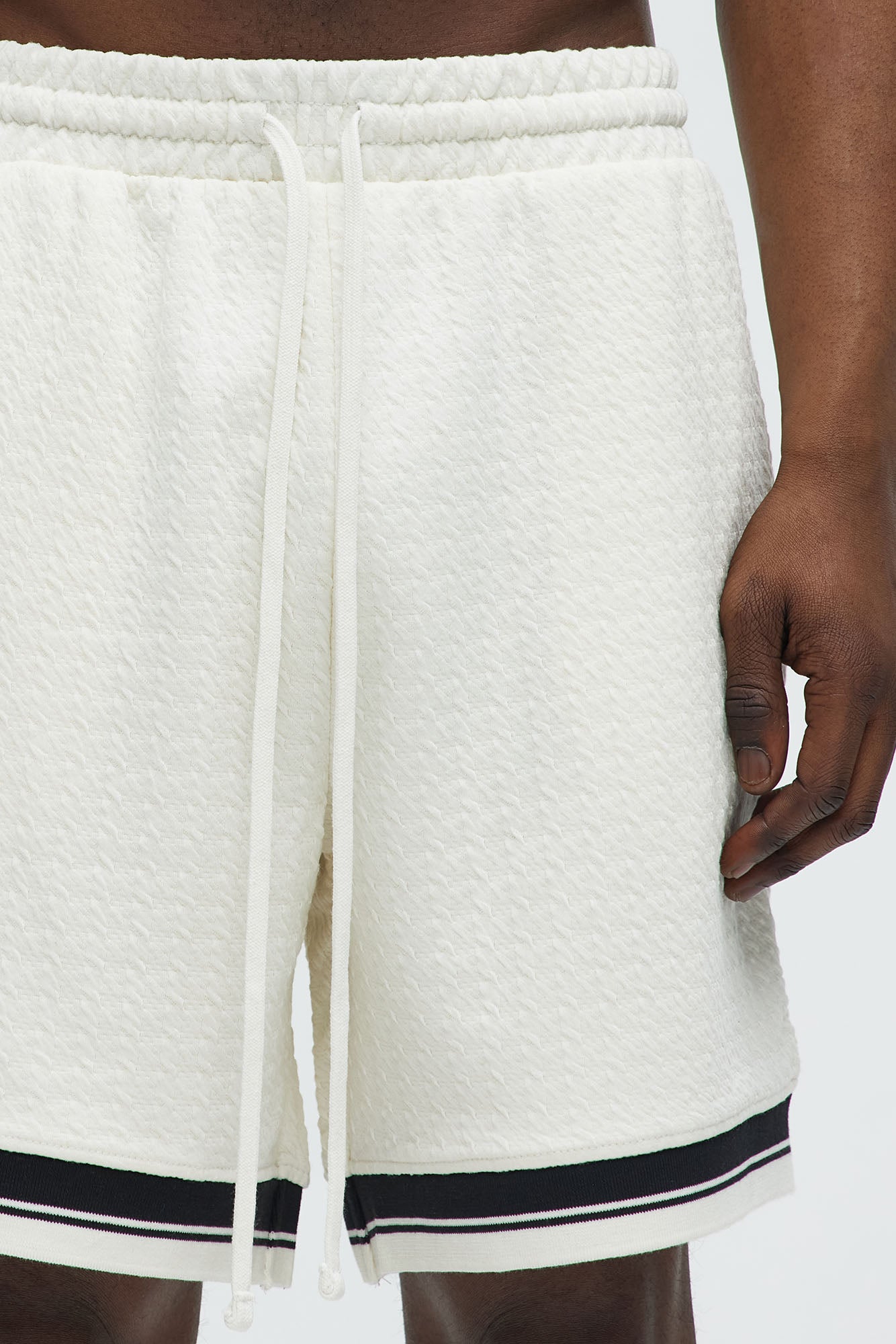 Princeton Textured Shorts - Cream image 4