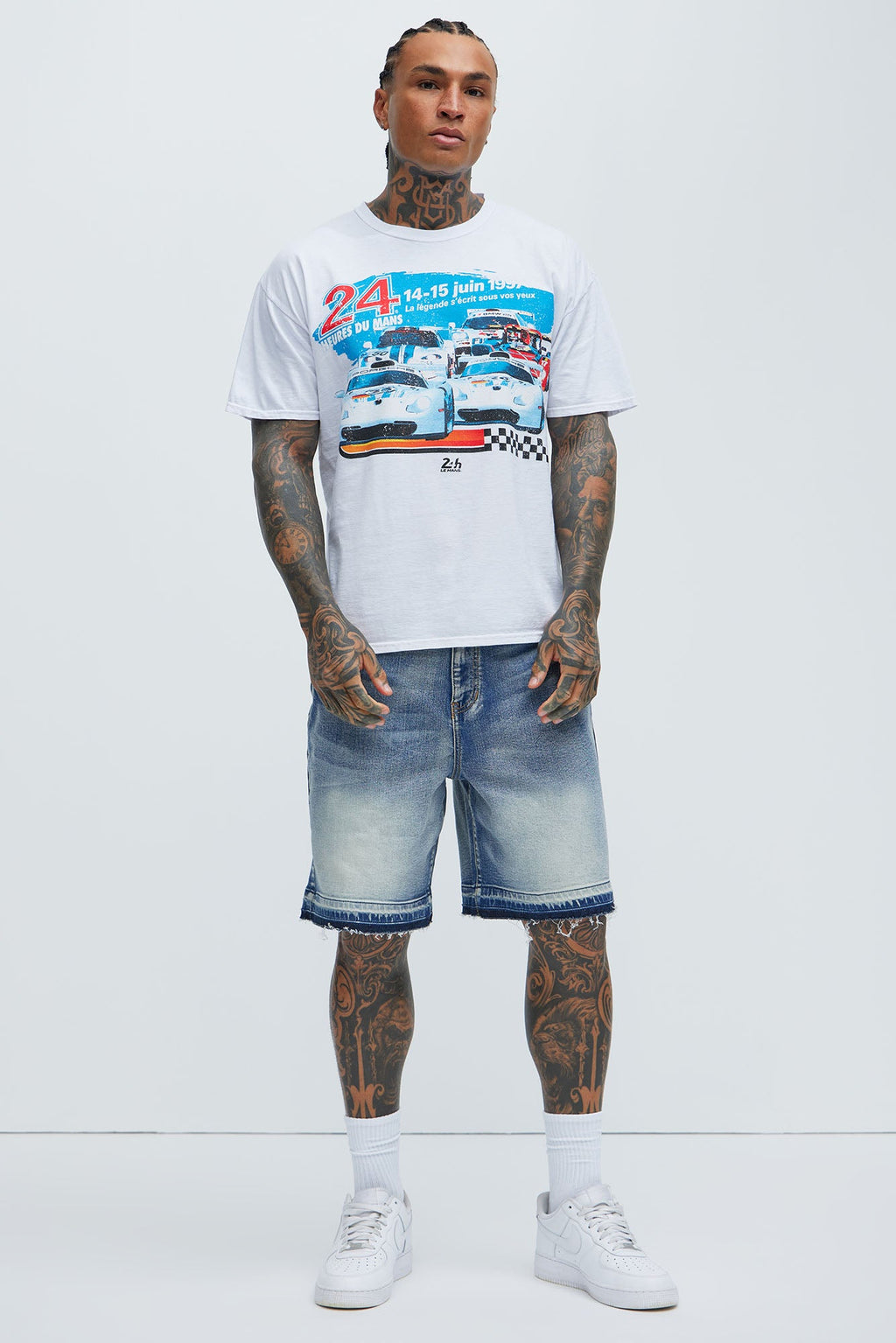 Run Around Relaxed Denim Shorts - Medium Wash image 2