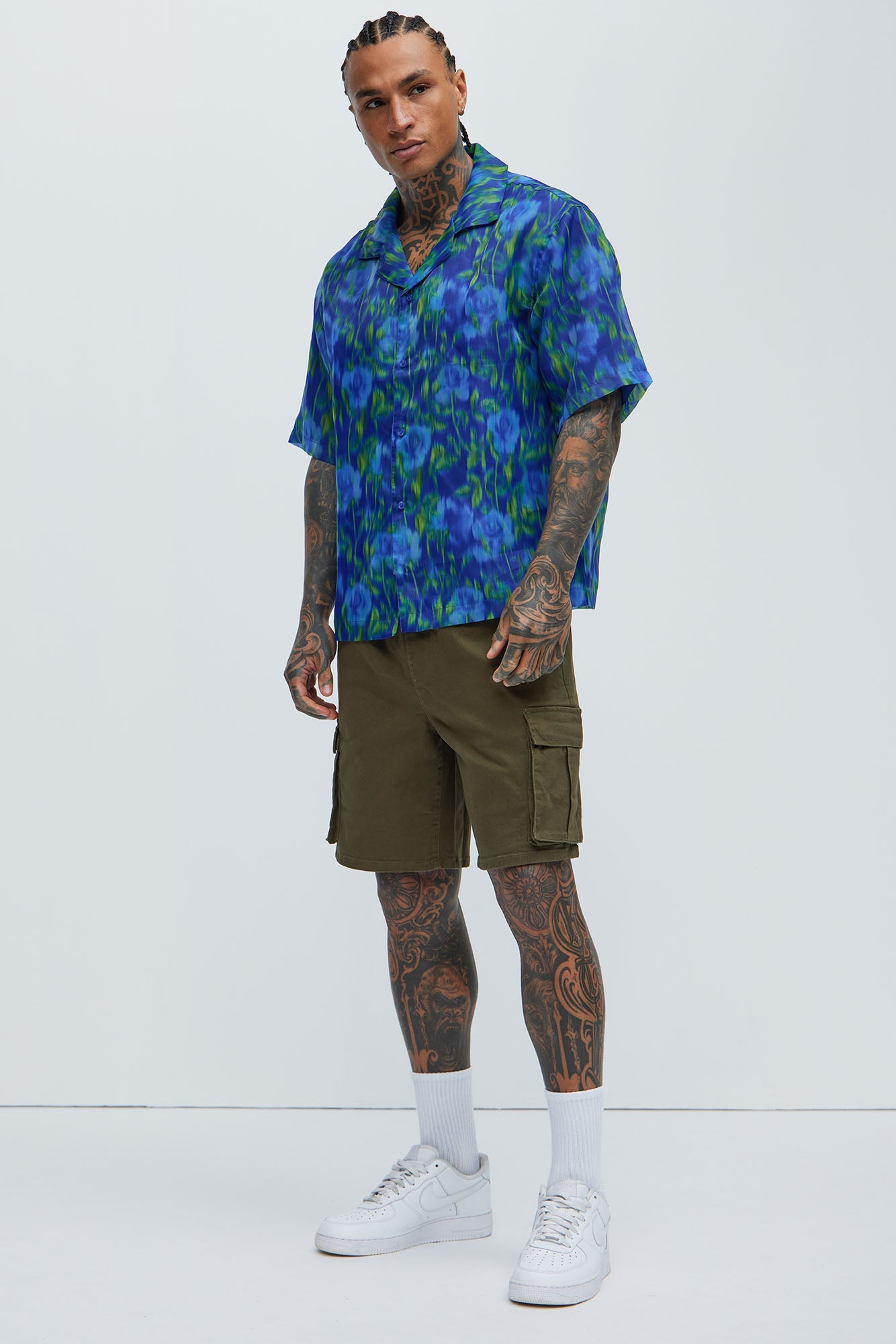 Twill Volley Cargo Shorts - Olive image 2