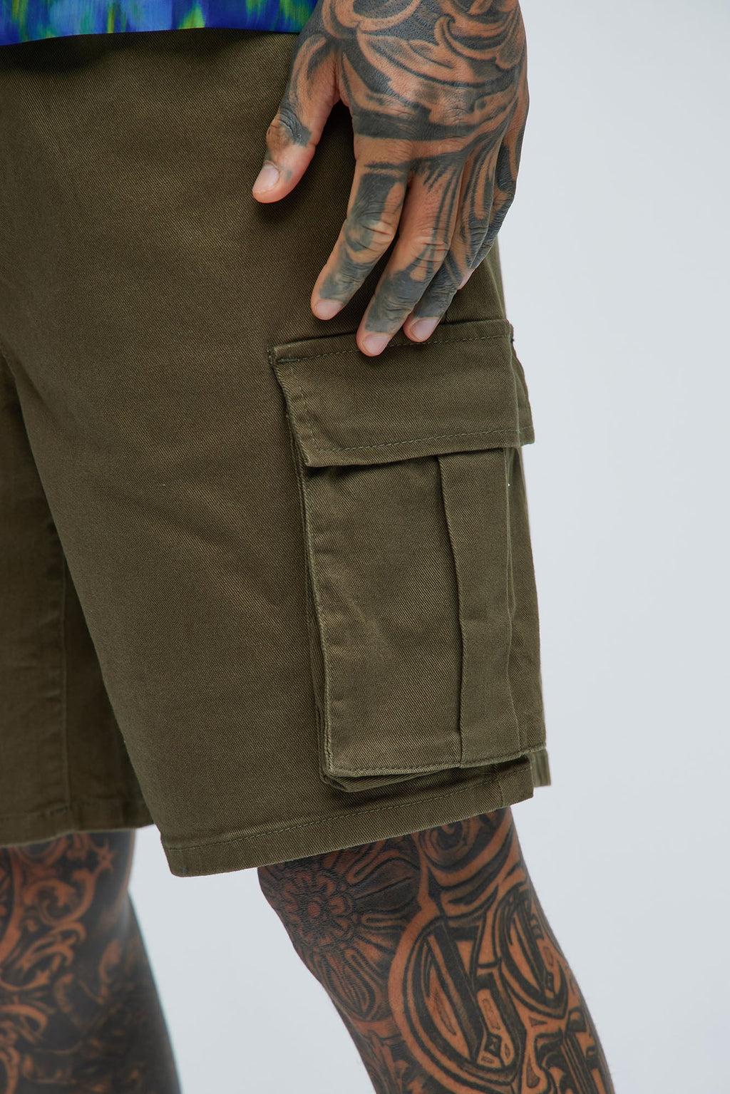Twill Volley Cargo Shorts - Olive image 3