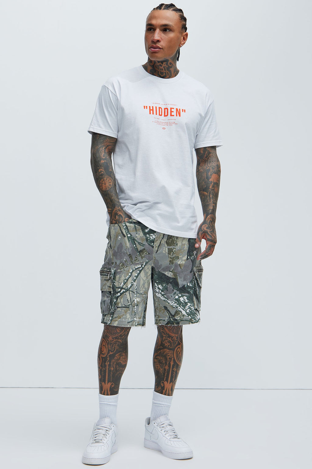 Deylen Cargo Relaxed Shorts - Camouflage image 2