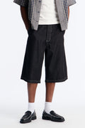 Classic Cuff Baggy Denim Short - Black Wash image 1