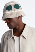 Round The Loop Crochet Bucket Hat - Beige image 1