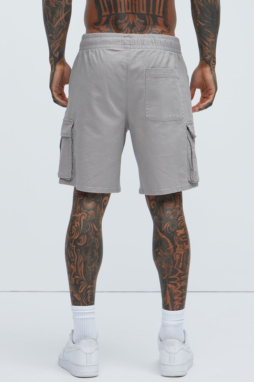 Twill Volley Cargo Shorts - Grey image 4