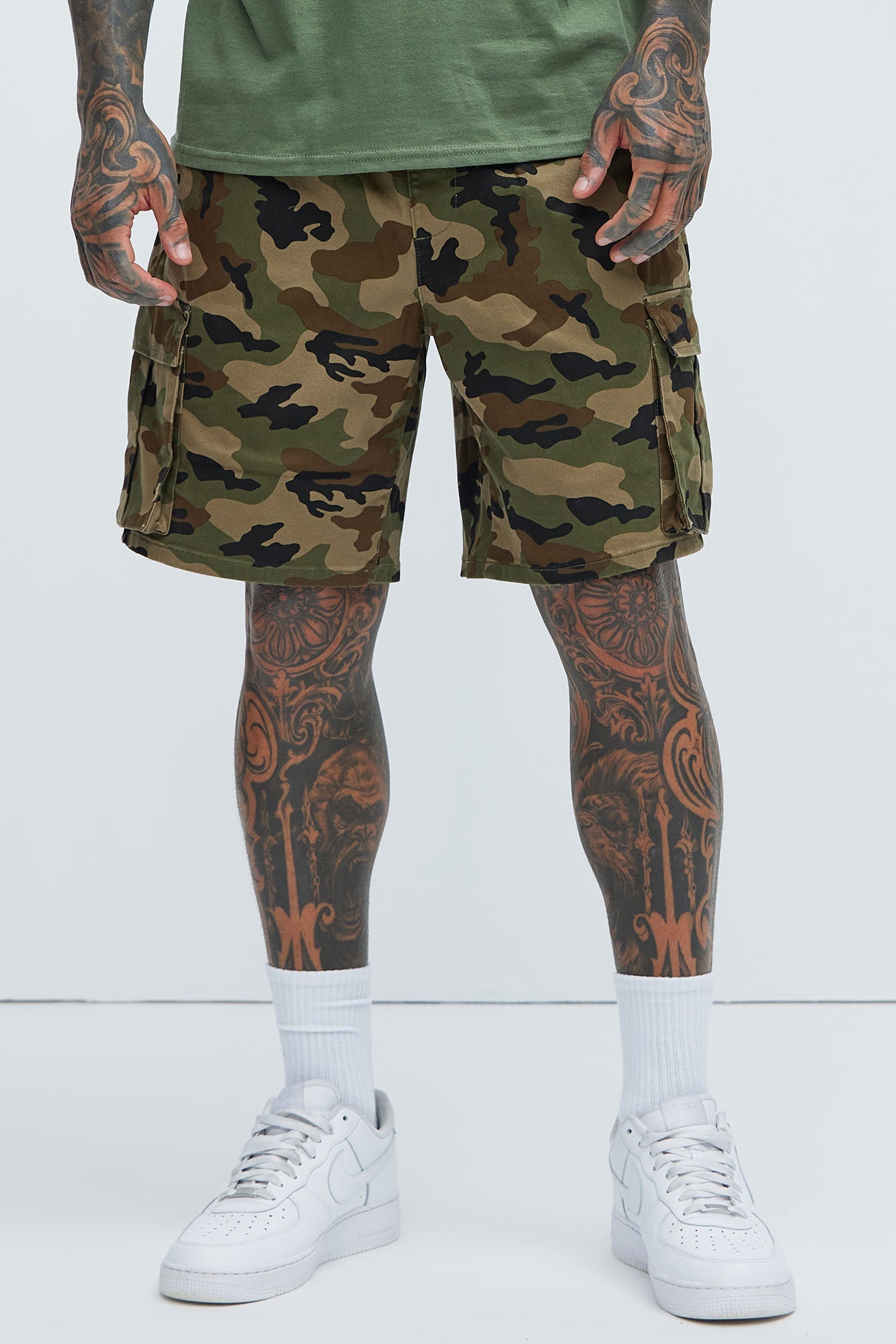 Twill Volley Cargo Shorts - Camouflage image 1
