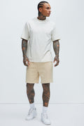 Tyson Sweatshort - Tan image 1