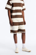 Dean Distressed Stripe Short - Brown/combo image 1