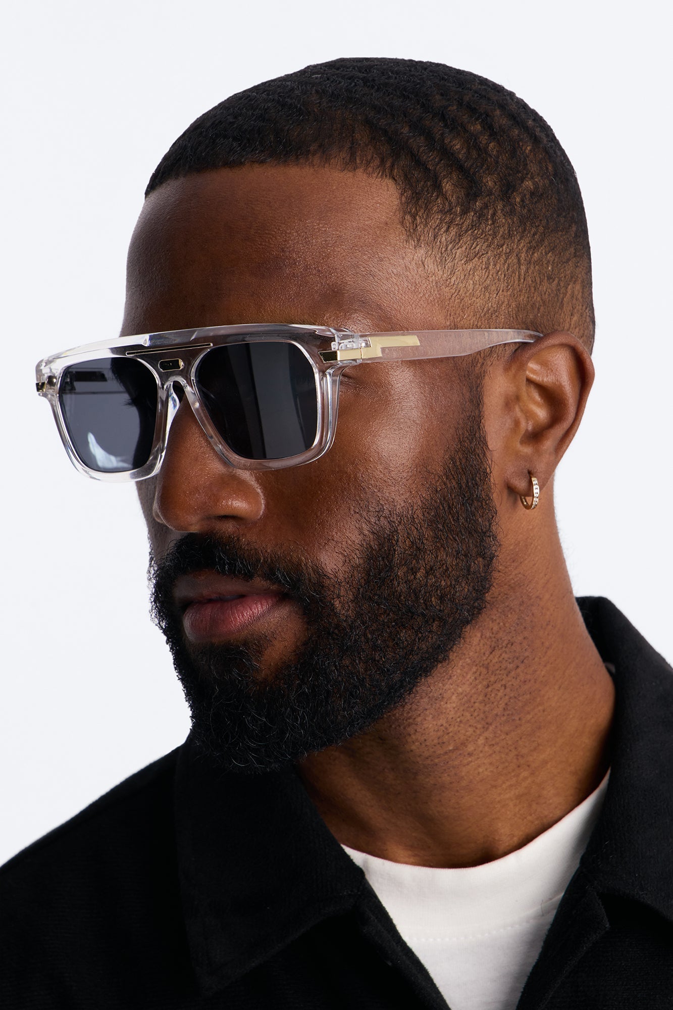 Stuck In Limbo Flat Top Sunglasses - Clear image 1