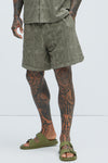 Link Textured Shorts - Olive image 1