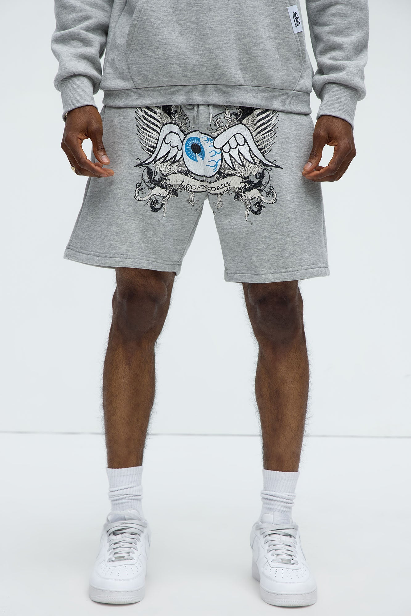 Von Dutch Legendary Sweatshorts - Heather Grey image 1