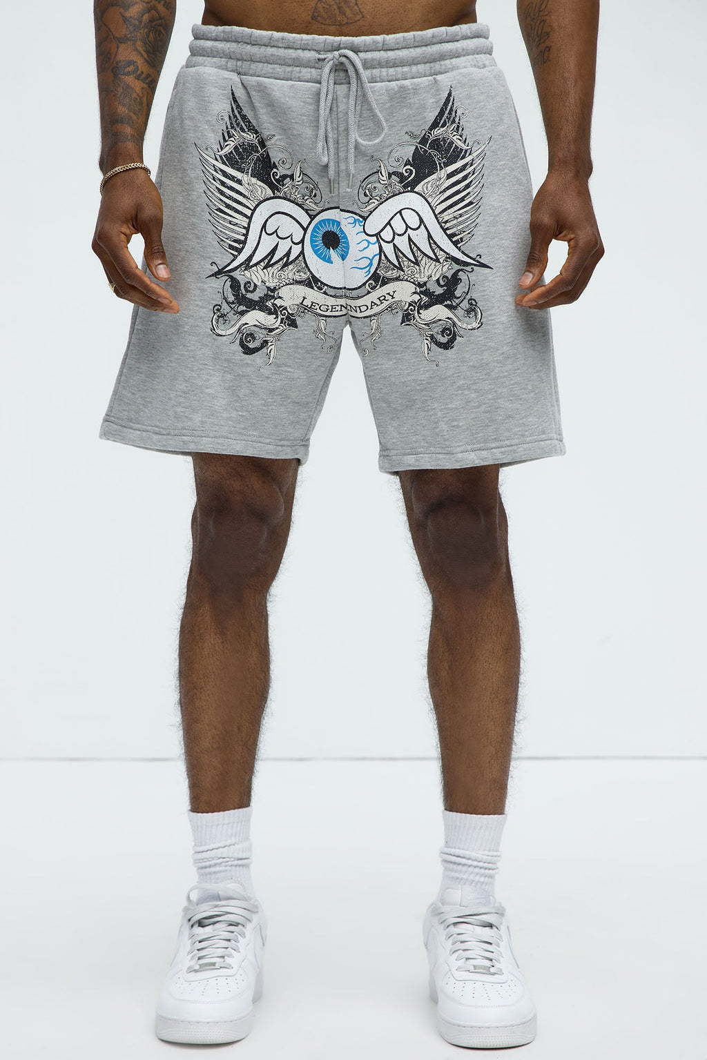Von Dutch Legendary Sweatshorts - Heather Grey image 4